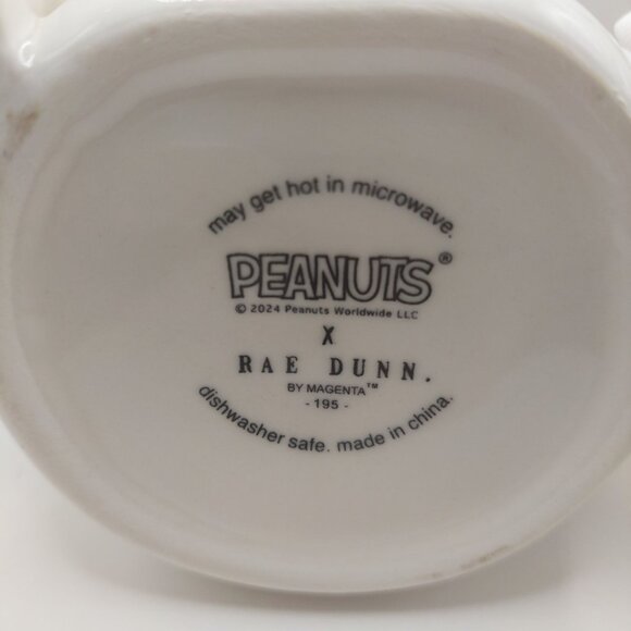 NWT Peanuts X Rae Dunn Snoopy "Thankful" Mug With Fall Pumpkin - Picture 7 of 11